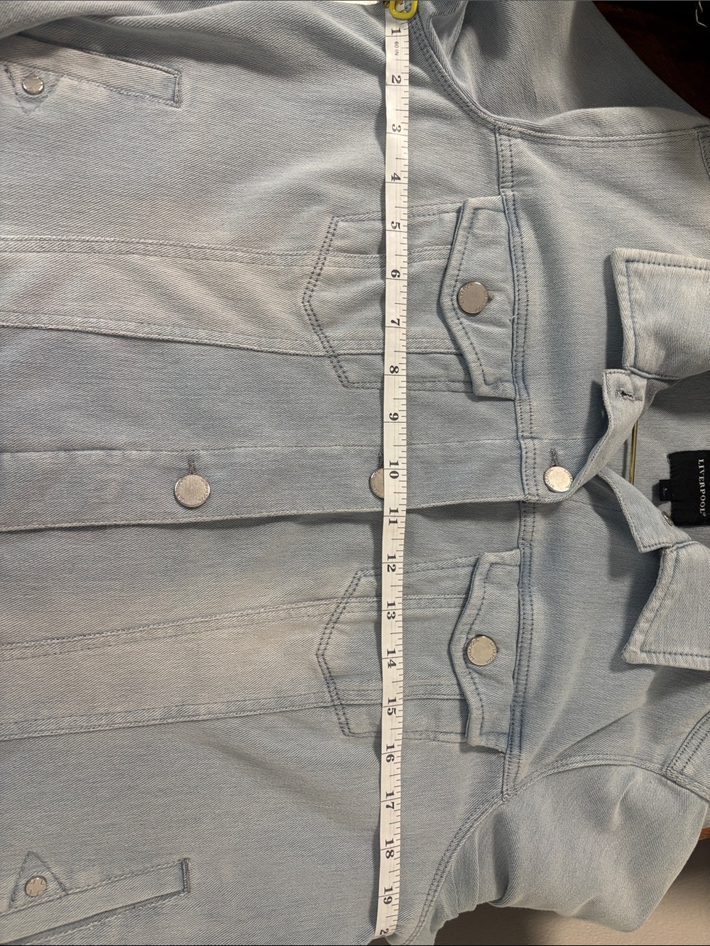 Liverpool Pale Blue Denim Jean Jacket Size Large - Picture 6 of 10